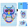 Colored Drawing Stitching Smart Leather Tablet Case for iPad 10th Gen 10.9 2022 - Colored Owl