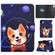 Electric Pressed Colored Drawing Smart Leather Tablet Case for iPad 10th Gen 10.9 2022 - Space Dog