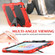 Rugged Silicone Hard PC Tablet Case with Holder for iPad 10th Gen 10.9 2022 - Red