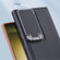 Lens Flip Cover TPU+PU Phone Case for Samsung Galaxy S23 5G - Black