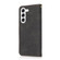 Dual-color Stitching Leather Phone Case for Samsung Galaxy S23 5G - Black Brown
