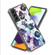 Colored Drawing Clear TPU Phone Protective Case for Samsung Galaxy S23 5G - Black Flowers