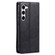 TTUDRCH RFID Retro Texture Magnetic Leather Phone Case for Samsung Galaxy S23 5G - Black