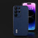 ABEEL Genuine Leather Luolai Series Phone Case for Samsung Galaxy S23 5G - Dark Blue