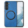 Solid Color Leather Skin Back Cover Phone Case for Samsung Galaxy S23 5G - Blue