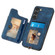 Retro Skin-feel Ring Multi-card Wallet Phone Case for Samsung Galaxy S23 5G - Blue