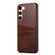 Suteni Calf Texture Back Cover Phone Case with Card Slots for Samsung Galaxy S23 5G - Brown