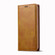 LC.IMEEKE LC-001 Color Matching Frosted Leather Phone Case for Samsung Galaxy S23 5G - Brown