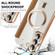 Shield Magsafe RFID Anti-theft Rhombus Leather Phone Case for Samsung Galaxy S23 5G - Brown