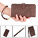 Litchi Texture Zipper Leather Phone Case for Samsung Galaxy S23 5G - Brown