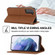 Woven Texture Stitching Magnetic Leather Phone Case for Samsung Galaxy S23 5G - Brown