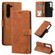 Skin Feel RFID Blocking Leather Phone Case for Samsung Galaxy S23 5G - Brown