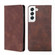 Skin Feel Magnetic Horizontal Flip Leather Phone Case for Samsung Galaxy S23 5G - Dark Brown