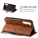 Skin Feel Splicing Leather Phone Case for Samsung Galaxy S23 5G - Brown