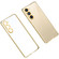 SULADA Shockproof Plating TPU Transparent Phone Case for Samsung Galaxy S23 5G - Gold
