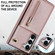 Cross-body Zipper Square TPU+PU Back Cover Case for Samsung Galaxy S23 5G - Rose Gold