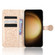 Honeycomb Dot Texture Leather Phone Case for Samsung Galaxy S23 5G - Gold