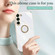 XINLI Straight Edge 6D Electroplate TPU Phone Case with Ring Holder for Samsung Galaxy S23 5G - Mint Green