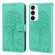 Tree & Deer Pattern Pressed Printing Horizontal Flip Leather Phone Case for Samsung Galaxy S23 5G - Green