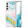 Electroplating Marble Dual-side IMD TPU Phone Case for Samsung Galaxy S23 5G - Green 004