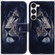 Coloured Drawing Flip Leather Phone Case for Samsung Galaxy S23 5G - Lion