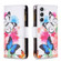 Colored Drawing Pattern Zipper Leather Phone Case for Samsung Galaxy S23 5G - Two Butterflies