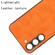 Sewing Cow Pattern Skin PC + PU + TPU Phone Case for Samsung Galaxy S23 5G - Orange