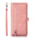 Zipper Card Slot Buckle Wallet Leather Phone Case for Samsung Galaxy S23 5G - Pink