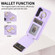 Vertical Card Bag Ring Holder Phone Case with Dual Lanyard for Samsung Galaxy S23 5G - Purple