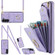 Rhombic Texture Card Bag Phone Case with Long Lanyard for Samsung Galaxy S23 5G - Light Purple