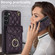 Rhombic Texture Card Bag Phone Case with Long Lanyard for Samsung Galaxy S23 5G - Dark Purple