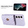 Horizontal Metal Buckle Wallet Rhombic Leather Phone Case for Samsung Galaxy S23 5G - Purple