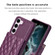 Horizontal Wallet Rhombic Leather Phone Case for Samsung Galaxy S23 5G - Dark Purple
