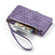 Geometric Zipper Wallet Side Buckle Leather Phone Case for Samsung Galaxy S23 5G - Purple