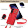 Zipper Card Bag Phone Case with Dual Lanyard for Samsung Galaxy S23 5G - Red