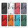 Punk Armor 2 in 1 PC + TPU Shockproof Phone Case with Invisible Holder for Samsung Galaxy S23 5G - Light Red