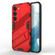 Punk Armor 2 in 1 PC + TPU Shockproof Phone Case with Invisible Holder for Samsung Galaxy S23 5G - Red