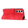 Heart Pattern Skin Feel Leather Phone Case for Samsung Galaxy S23 5G - Red