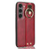 Wristband Leather Back Phone Case for Samsung Galaxy S23 5G - Red