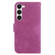 Little Tiger Embossed Leather Phone Case for Samsung Galaxy S23 5G - Rose Red