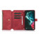 Dream 9-Card Wallet Zipper Bag Leather Phone Case for Samsung Galaxy S23 5G - Red