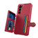 Magnetic Wallet Card Bag Leather Phone Case for Samsung Galaxy S23 5G - Red