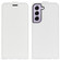 R64 Texture Vertical Flip Leather Phone Case for Samsung Galaxy S23 5G - White
