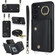 Zipper Card Bag Phone Case with Dual Lanyard for Samsung Galaxy S23+ 5G - Black