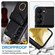 Ring Holder RFID Card Slot Phone Case with Long Lanyard for Samsung Galaxy S23+ 5G - Black