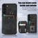 Zipper Card Bag Back Cover Phone Case for Samsung Galaxy S23+ 5G - Black