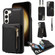 Crossbody Lanyard Zipper Wallet Leather Phone Case for Samsung Galaxy S23+ 5G - Black