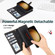 Zipper Wallet Detachable MagSafe Leather Phone Case for Samsung Galaxy S23+ 5G - Black