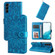 Embossed Sunflower Leather Phone Case for Samsung Galaxy S23+ 5G - Blue