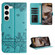 Samsung Galaxy S23+ Cat Embossing Pattern Leather Phone Case with Lanyard for Samsung Galaxy S23+ 5G - Blue